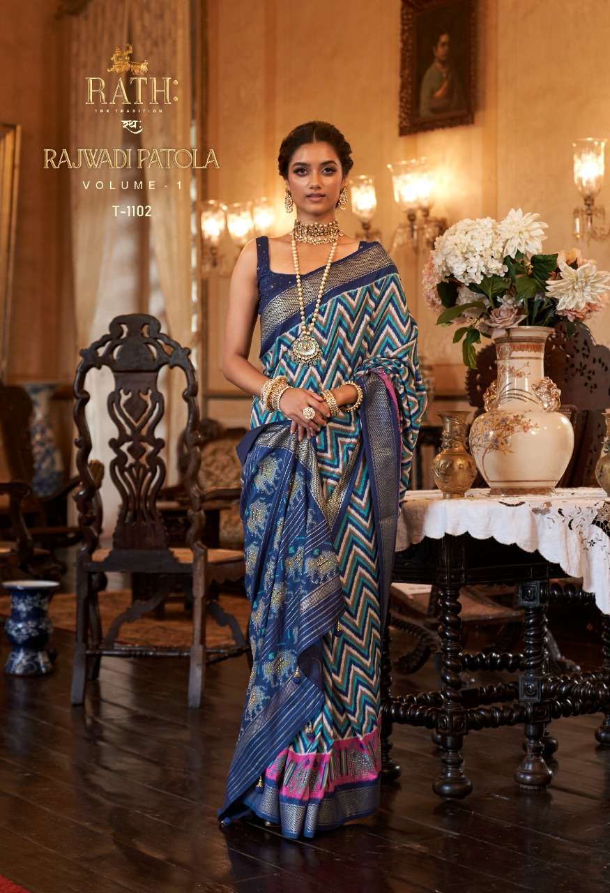 rath present rajwadi patola silk traditional wear fancy saree