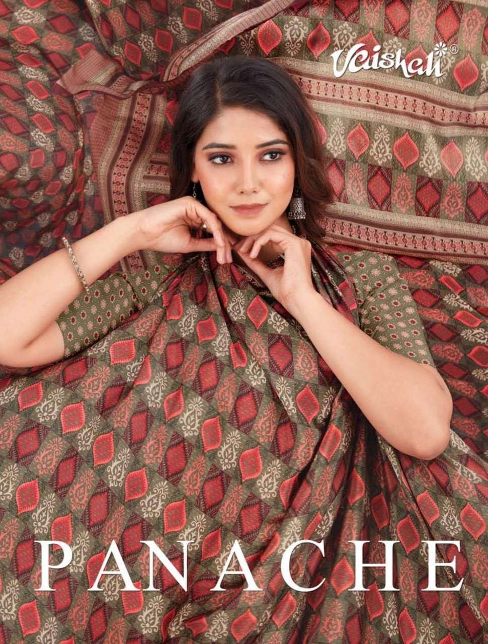 vaishali panache crape silk printed sarees