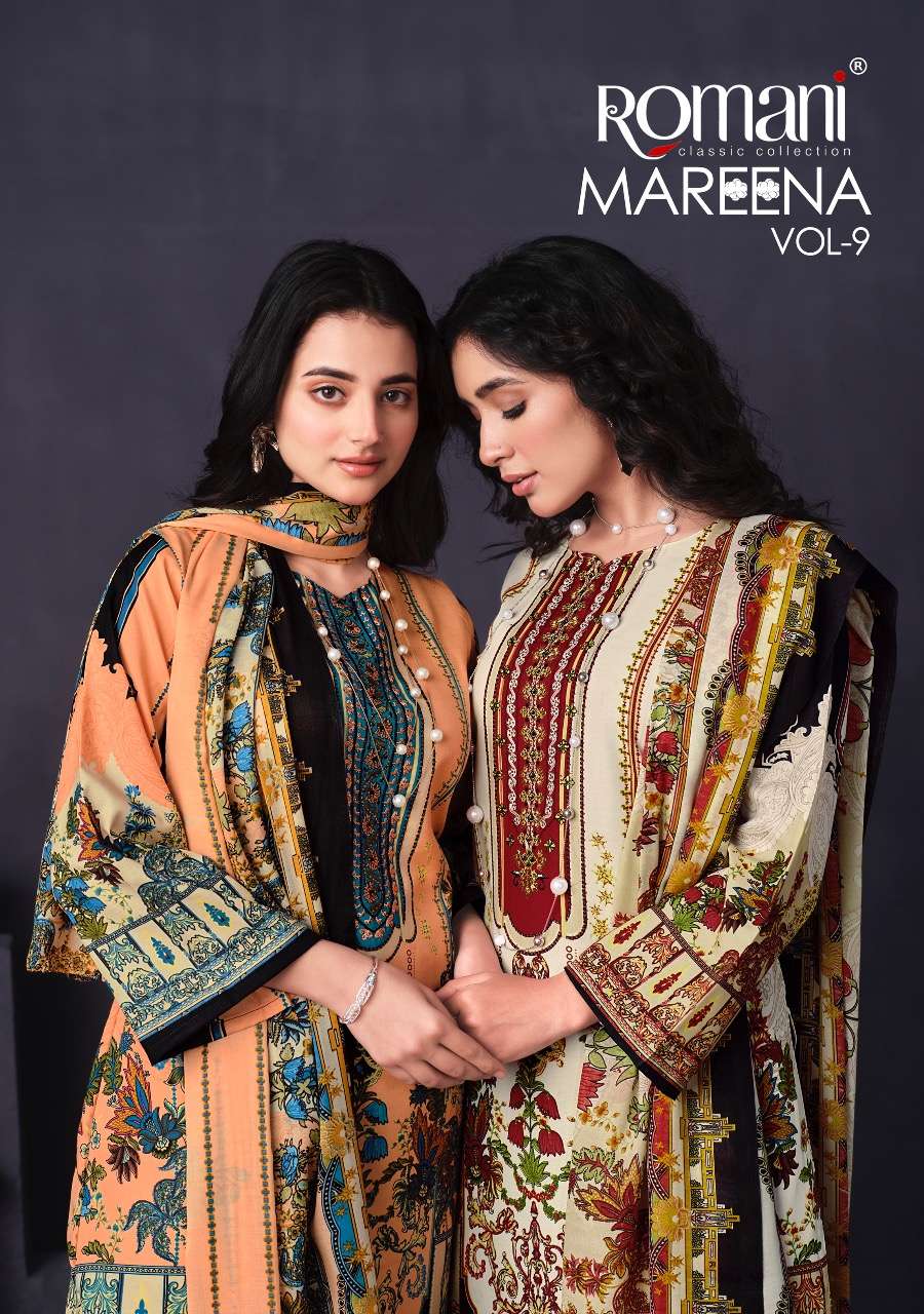 mareena vol 9 by romani cotton summer wear dress materials