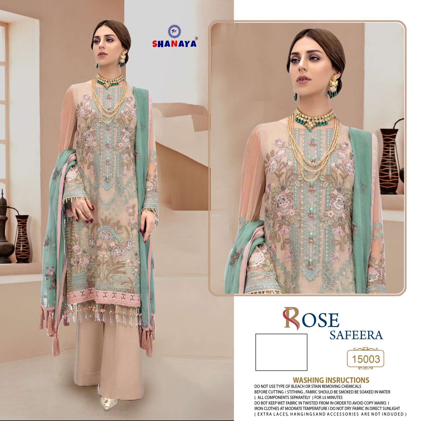 rose safeera nx by shanaya georgette pakistani dresses