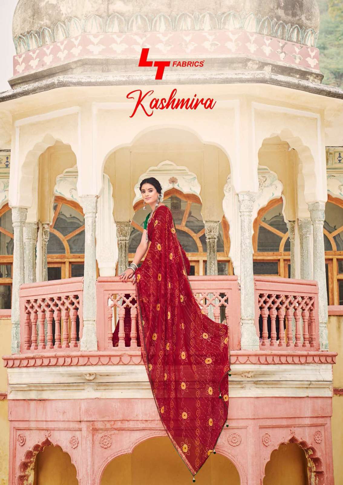 lt fashion kashmira adorable bandhani saree collection 