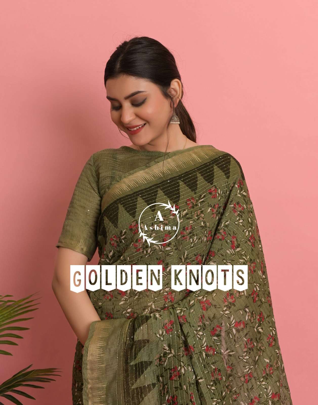 ashima present golden knots designer amazing saree collection 