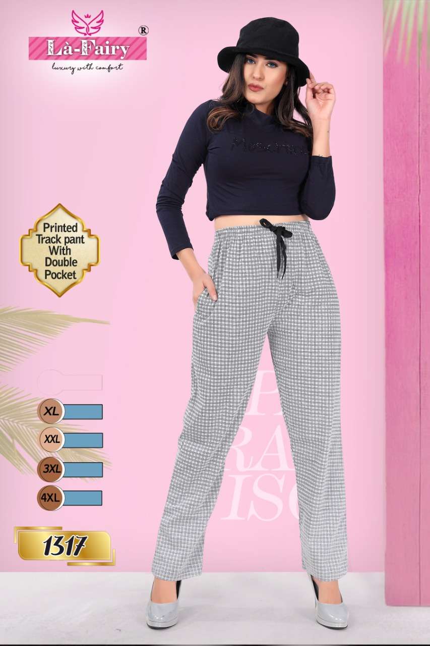 la fairy 1317 printed comfortable track pants supplier