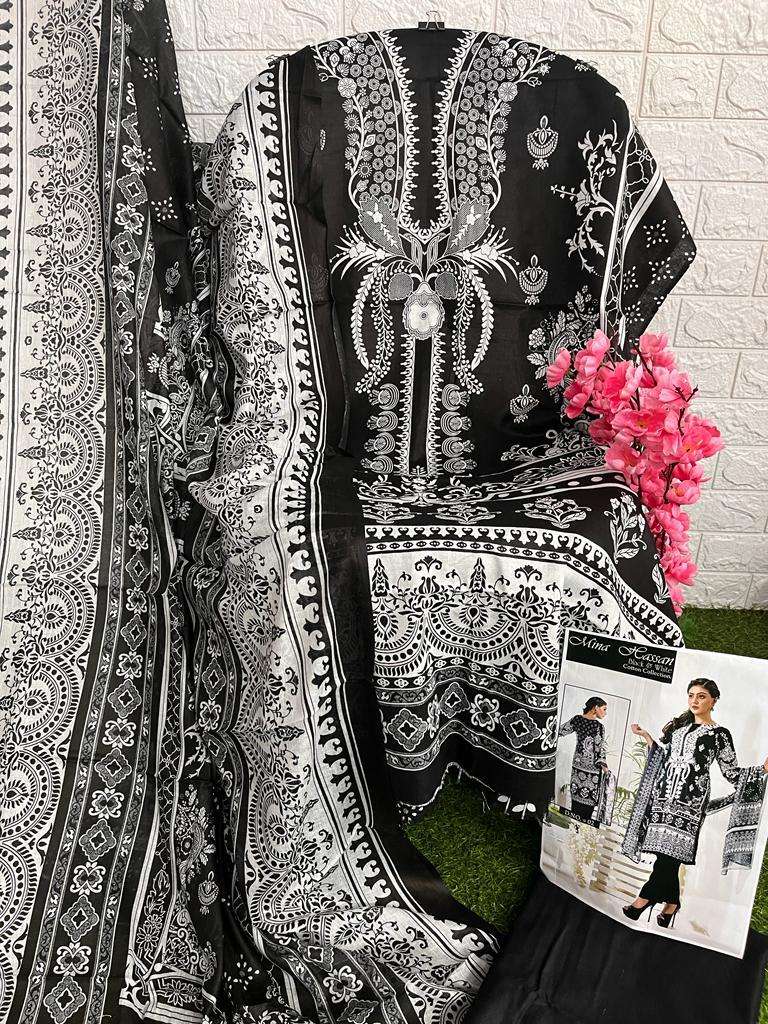 mina hasan black and white pakistani salwar kameez collection 