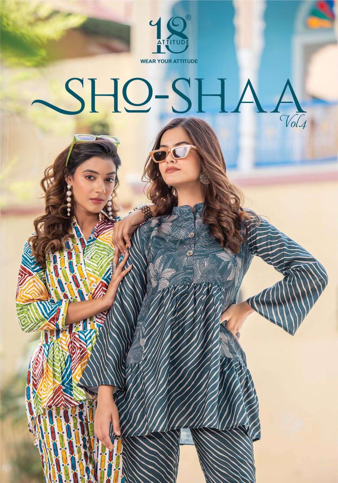 sho shaa vol 4 by 18 attitude fancy digital print cord set tunic with pant 