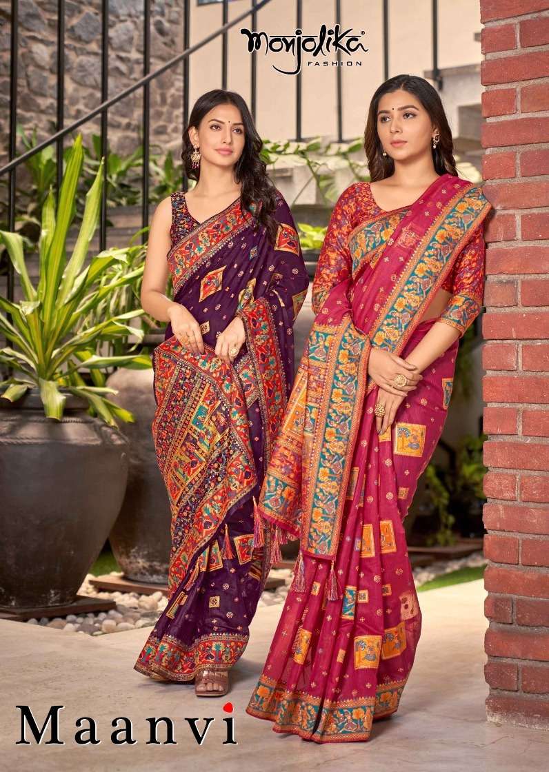 monjolika fashion maanvi 7000 designer cotton silk saree collection 