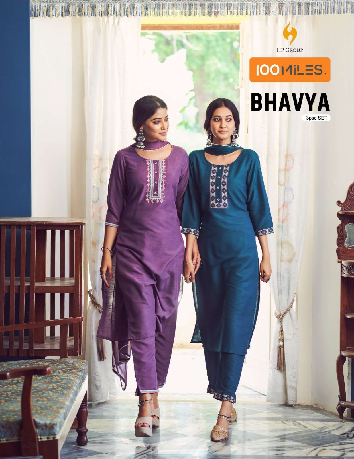 100 miles present bhavya fancy embroidery work readymade salwar suits online supplier