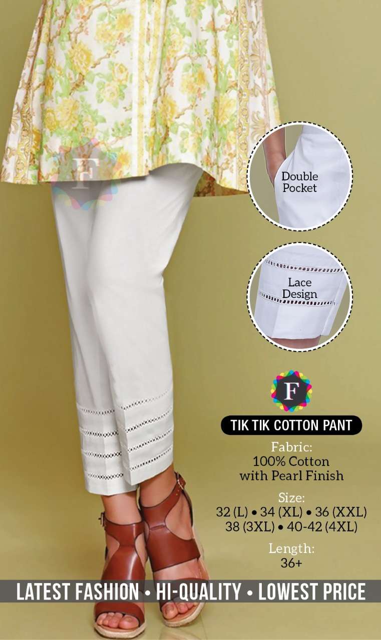 PR Tik Tik Cotton Pant Summer Wear Bottom Collection Supplier
