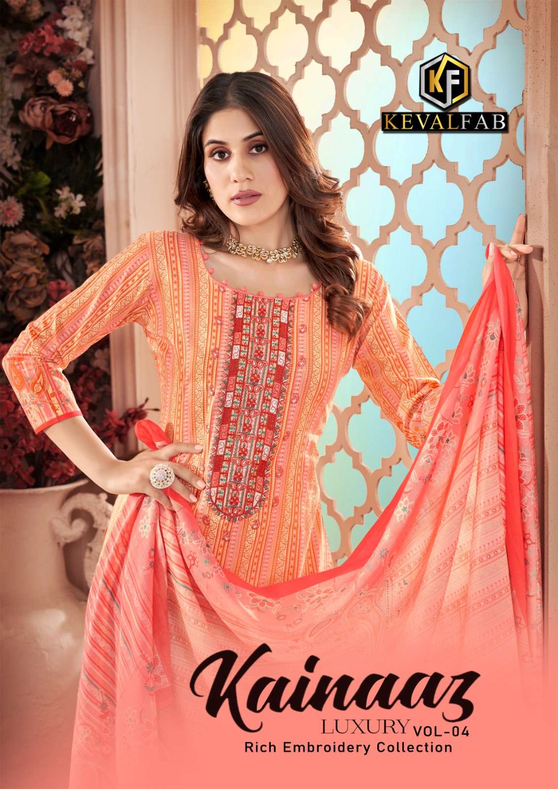 kainaaz vol 4 by keval fab adorable digital print casual wear salwar kameez wholesaler