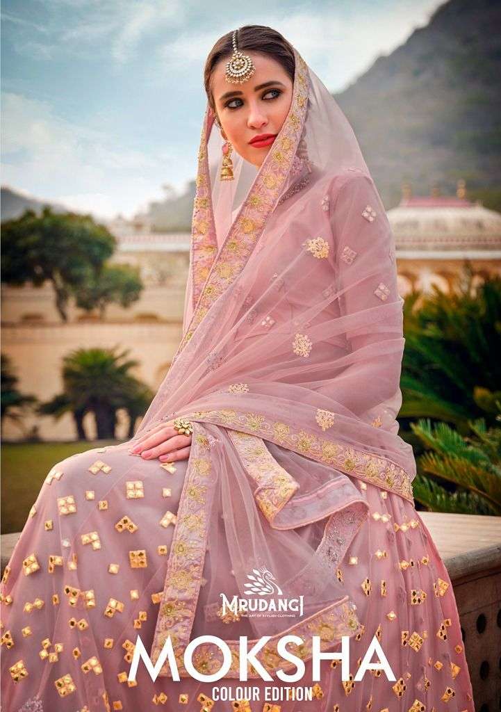 mrudangi moksha 1005 colour edition wedding wear designer lehenga choli 