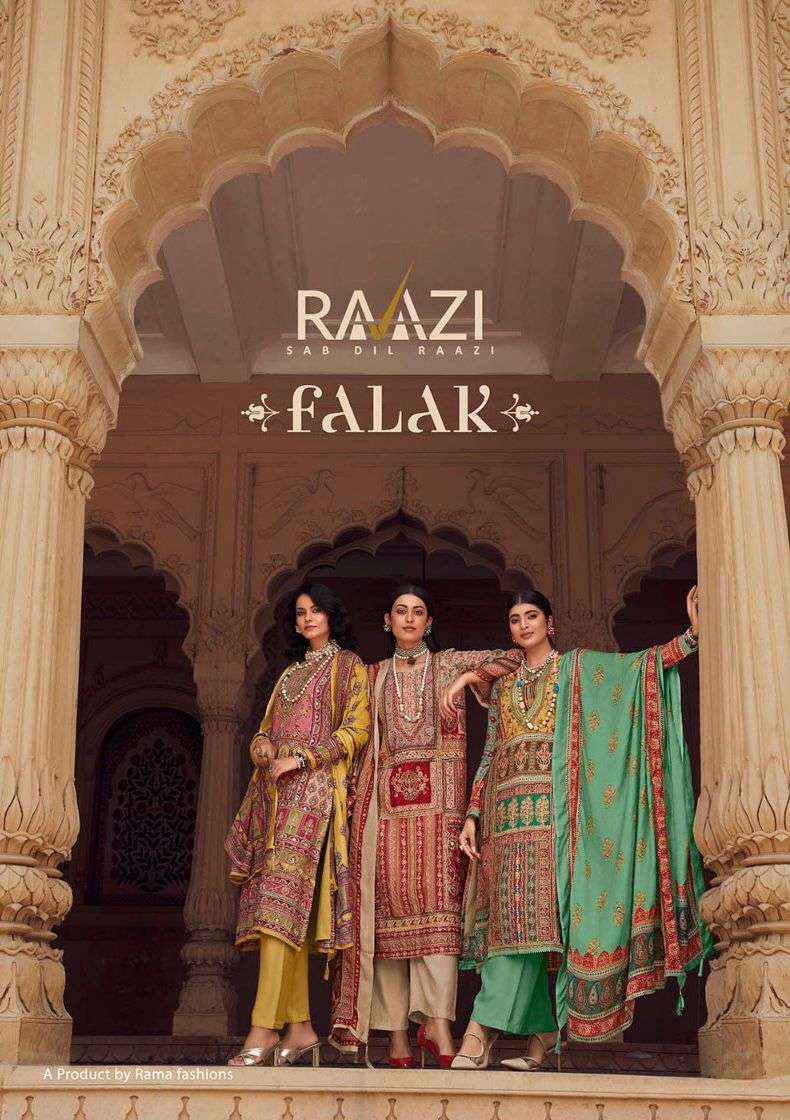 rama fashion raazi present falak festive wear digital print pakistani salwar kameez collection 