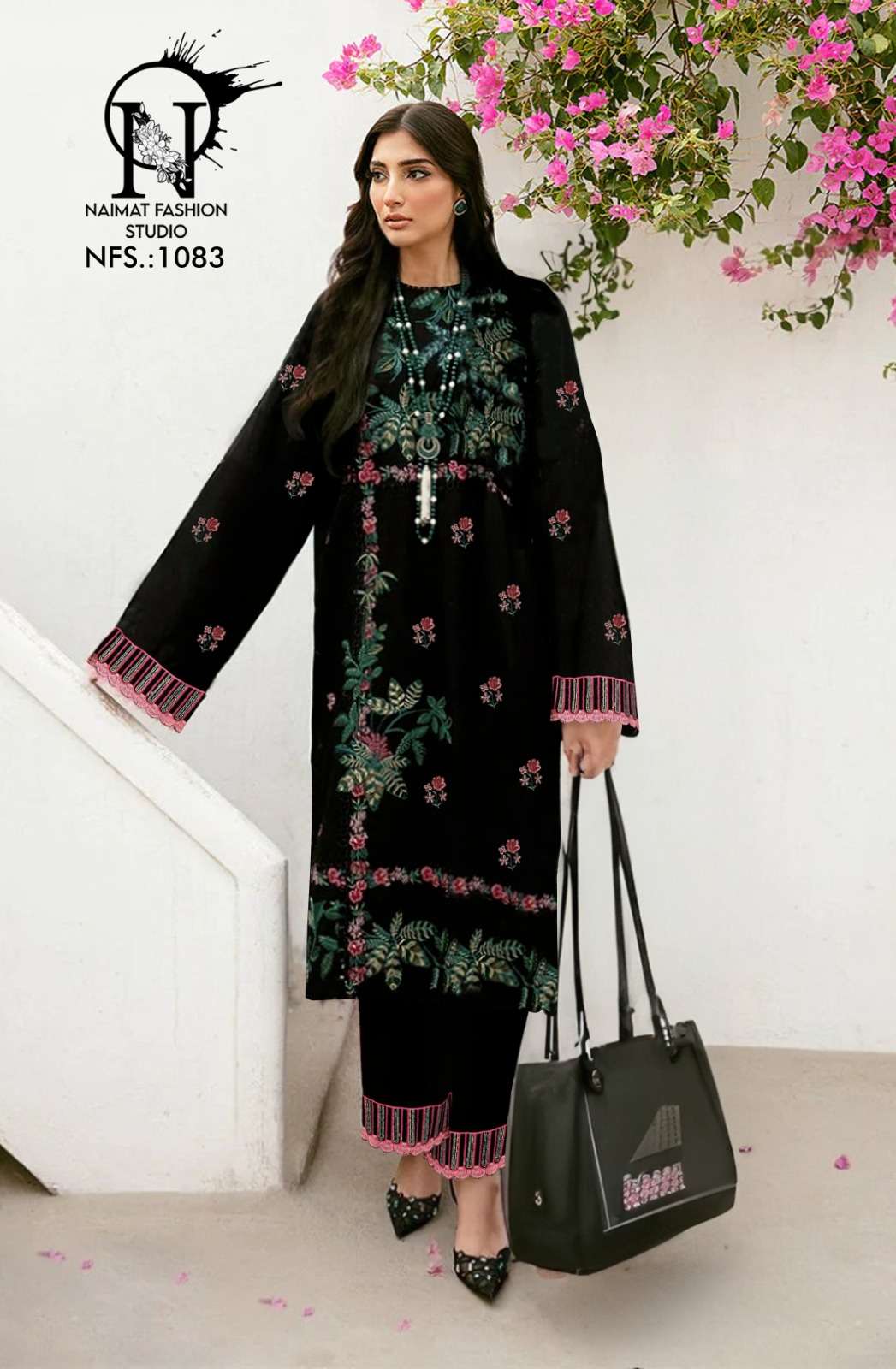  naimat 1083 pakistani designer readymade velvet kurti pant catalog