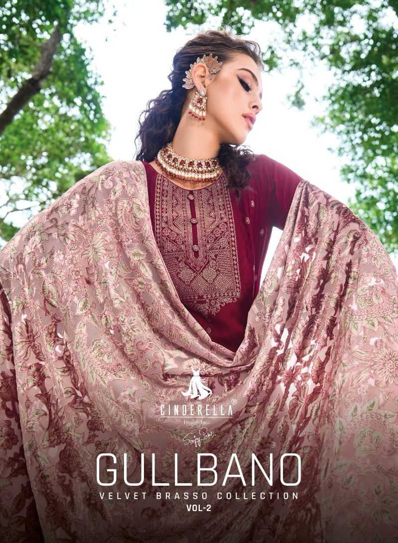 gullbano vol 2 by cinderella pashmina unstitch salwar kameez with velvet dupatta winter wear