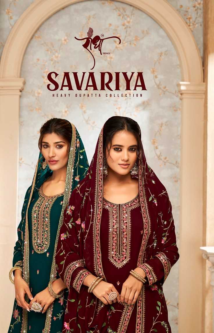 radha trendz present savariya beautiful festive wear unstitch salwar kameez