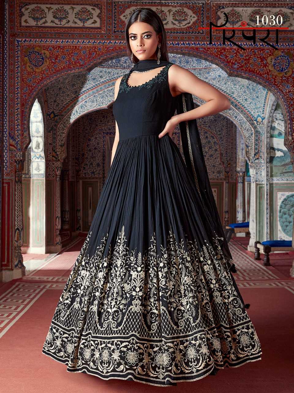 virasat parampara vol 7 designer long gown with dupatta occasion wear dress
