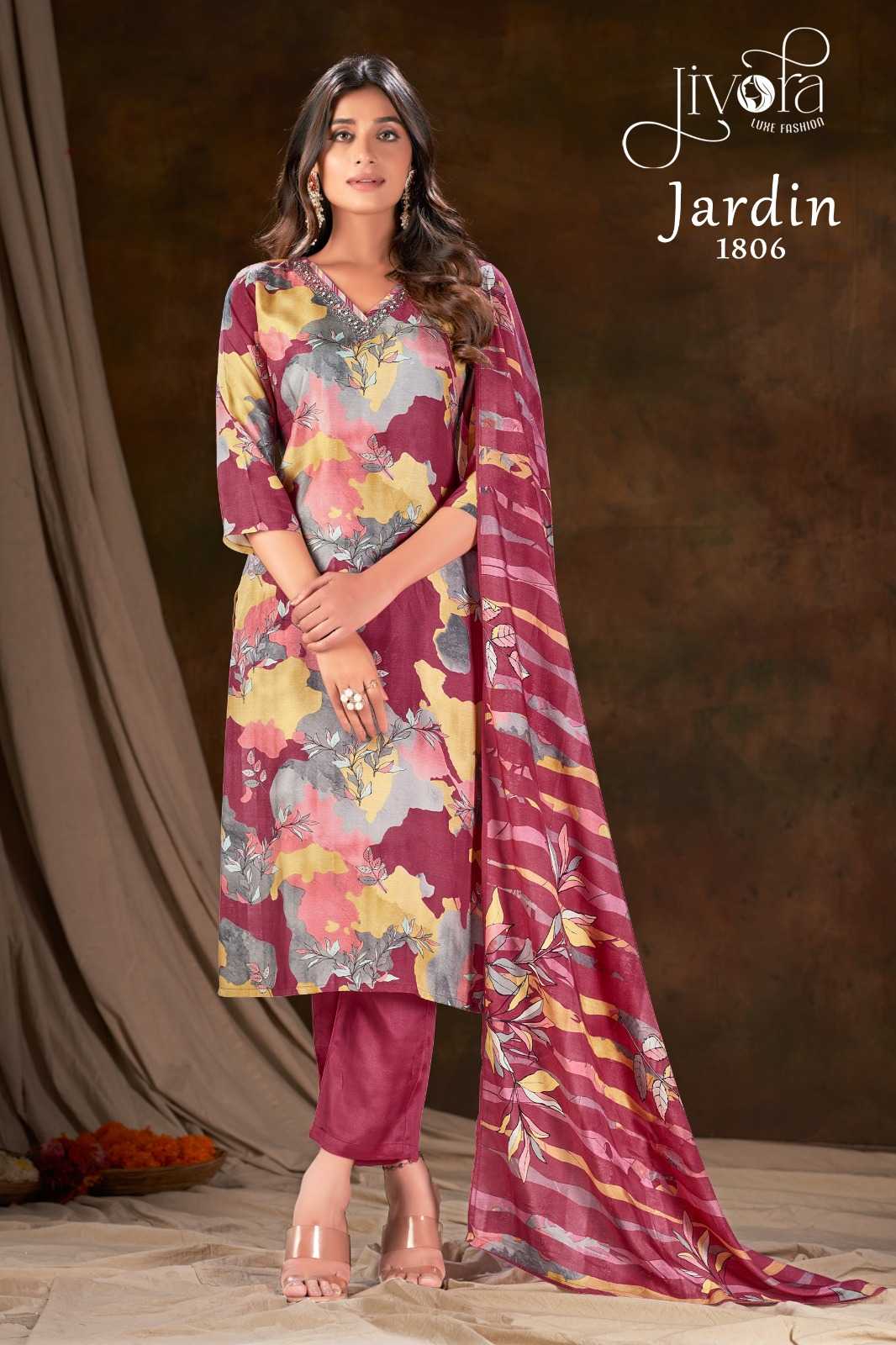 jivora luke fashion jardin readymade muslin digital print sequence work salwar kameez