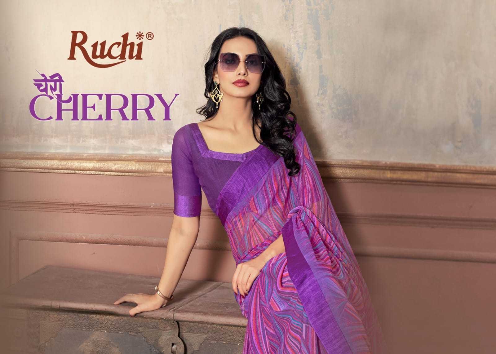 ruchi cherry vol 40 comfy wear chiffon sarees online supplier