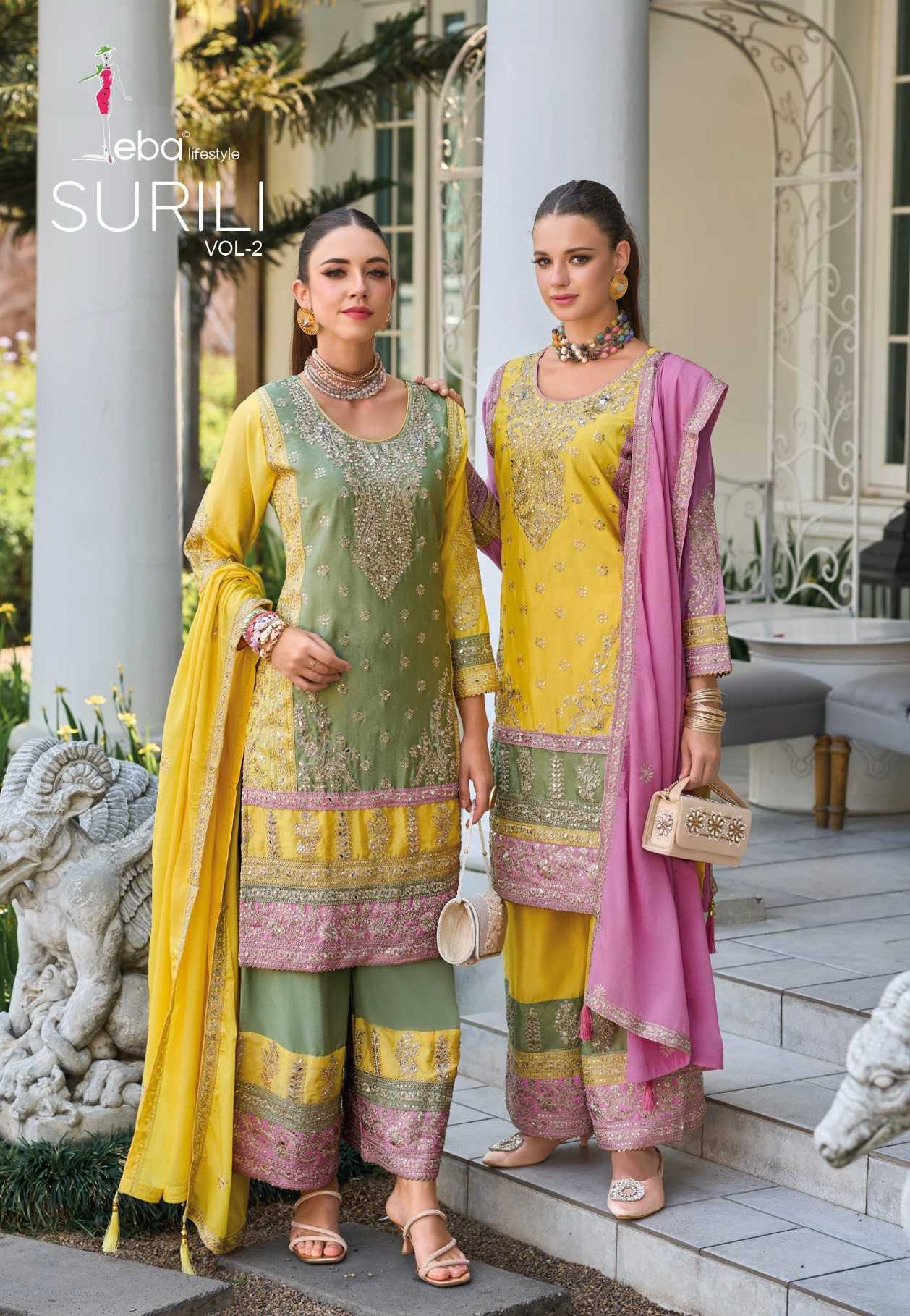 eba lifestyle surili vol 2 readymade wedding wear embroidery work designer salwar kameez