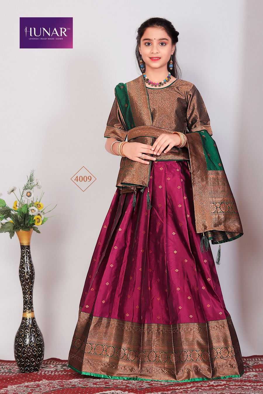 hunar narayani readymade traditional wear kids lehenga