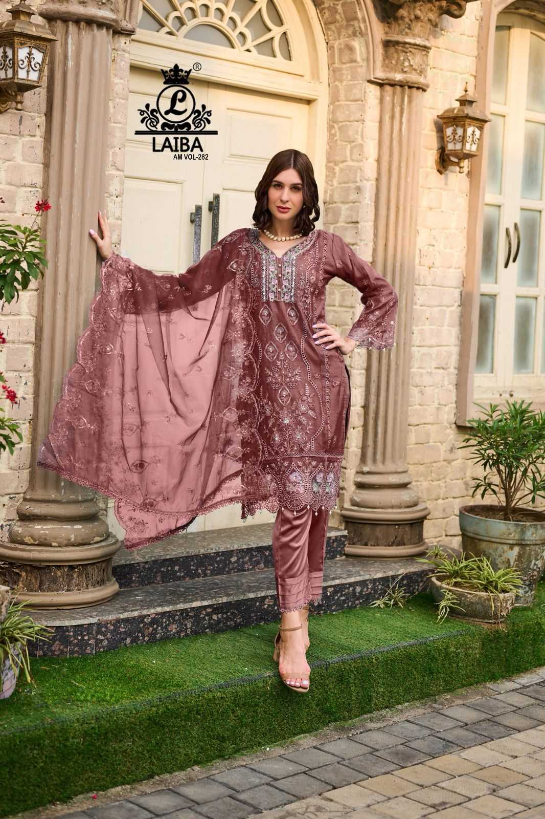 laiba 282 colour chart readymade pakistani eid collection designer top pant dupatta