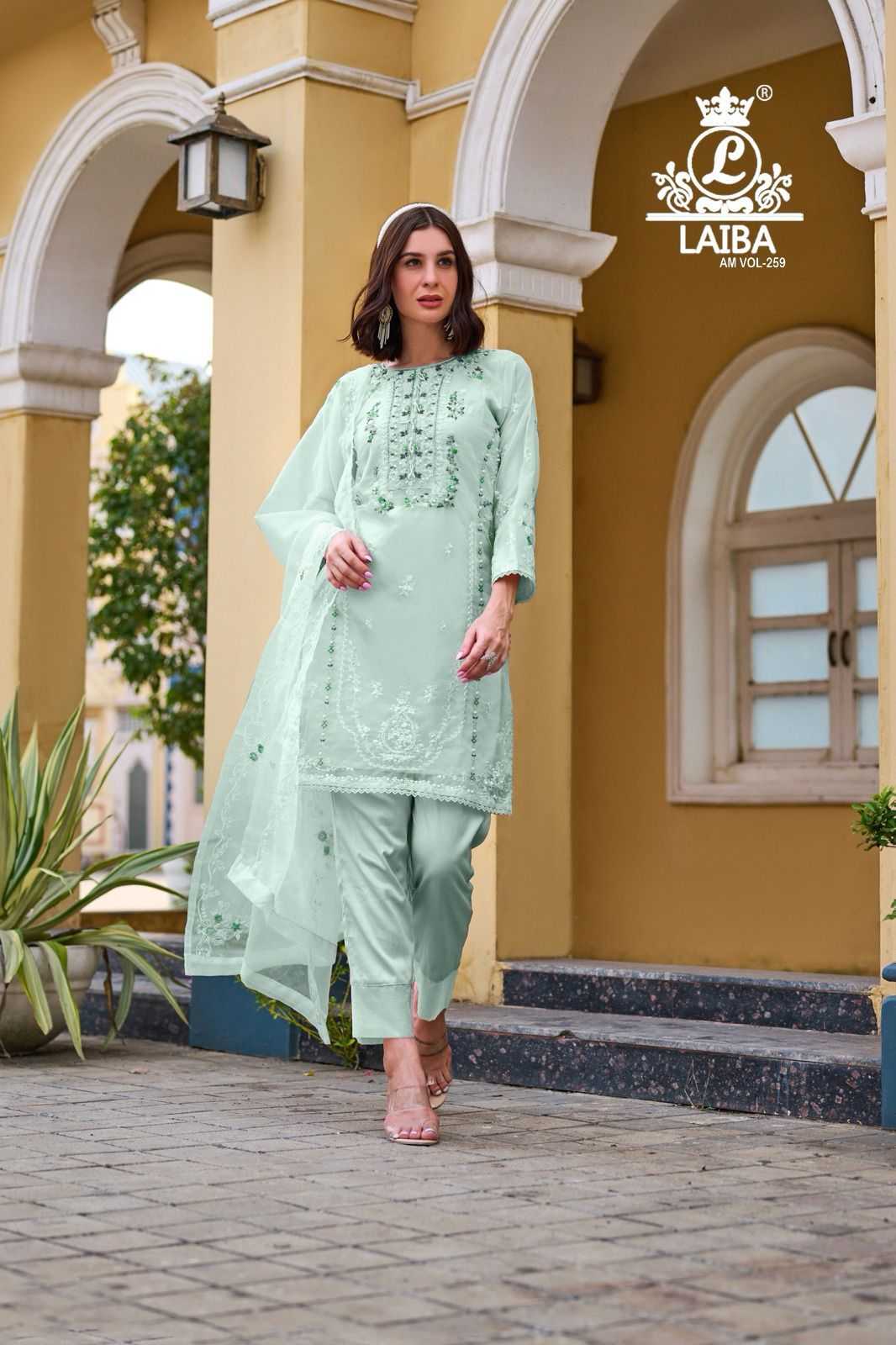 laiba am vol 259 pakistani fullstitch top bottom dupatta with elegant handwork