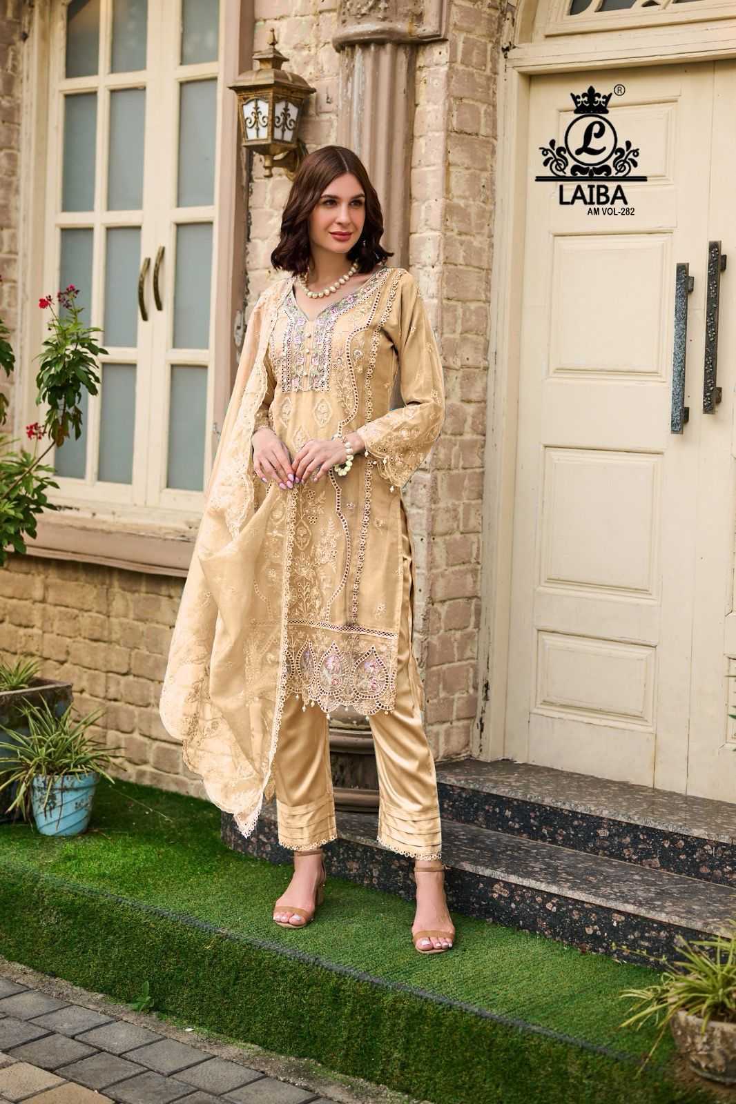 laiba am vol 282 designer readymade pakistani beautiful kurti pant with dupatta