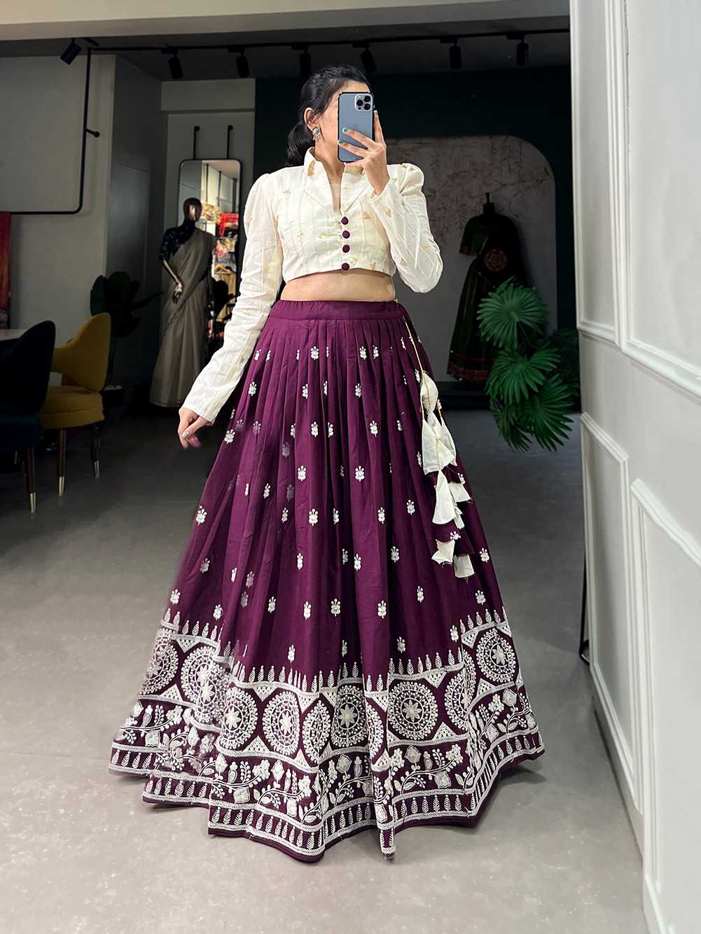 pr nnk1513win designer readymade stylish top with skirt 