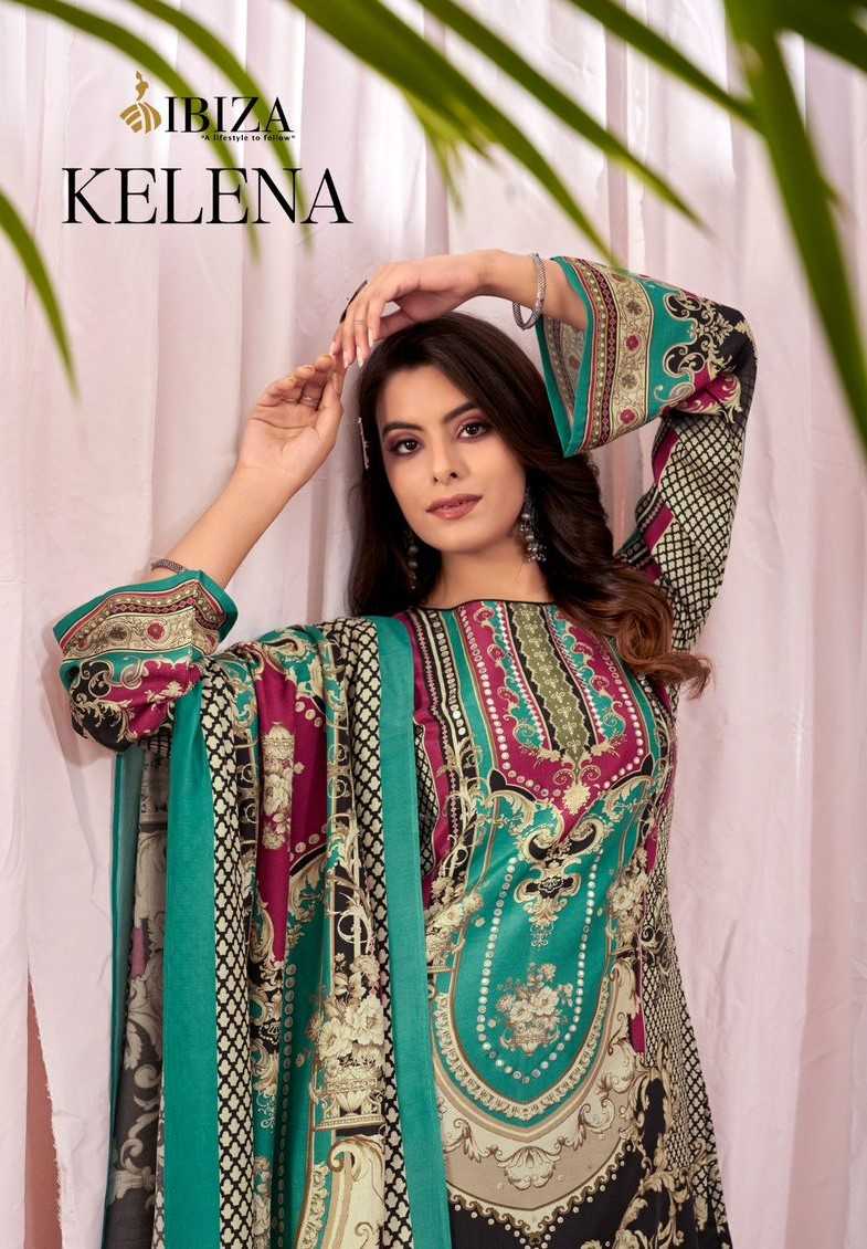 ibiza suit kelena latest pakistani muslin digital print unstitch suit collection