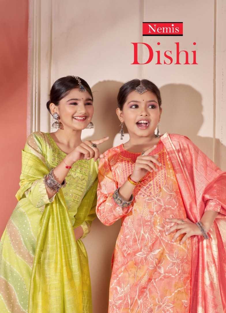 nemis dishi vol 1 beautiful traditional kids wear readymade girls salwar kameez 