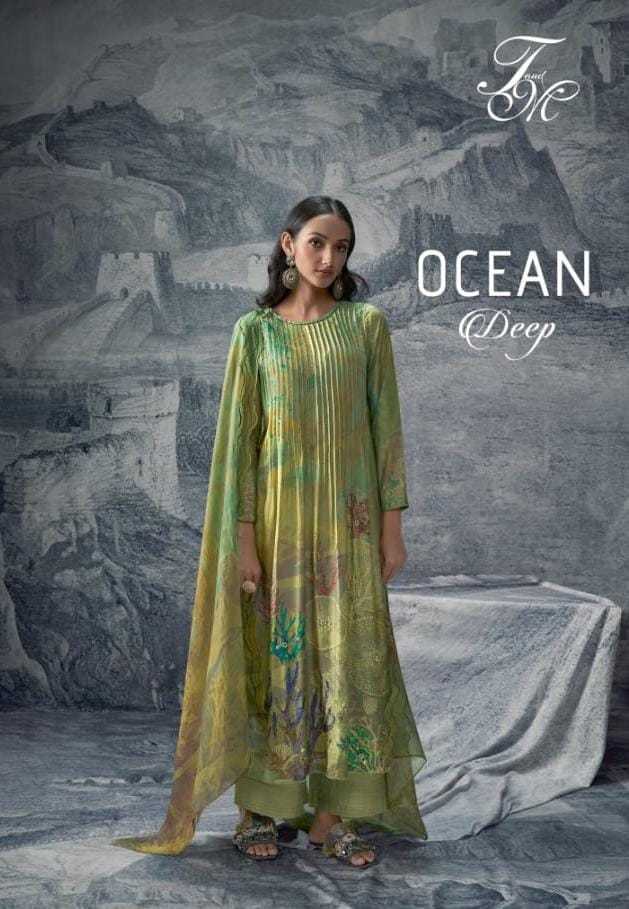t&m designer ocean deep beautiful muslin digital print dress material