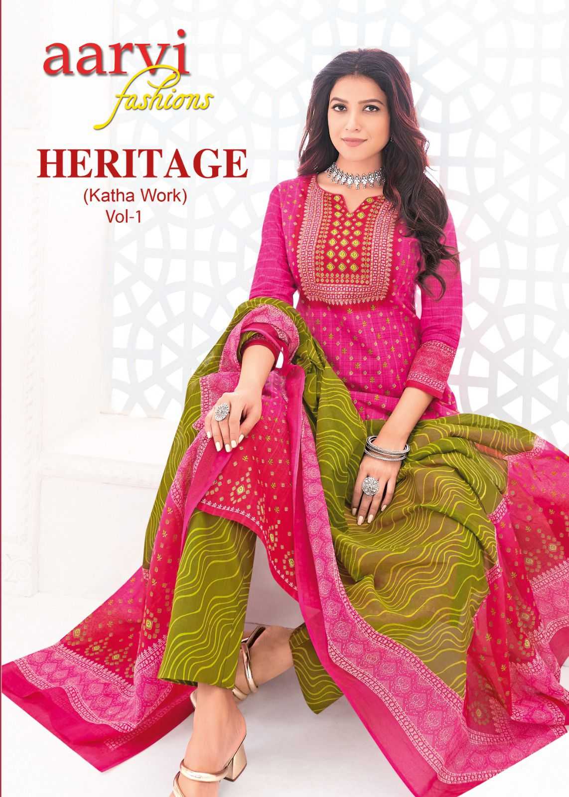 HERITAGE VOL 1 BY AARVI FASHION READYMADE SUITS EXPORTS