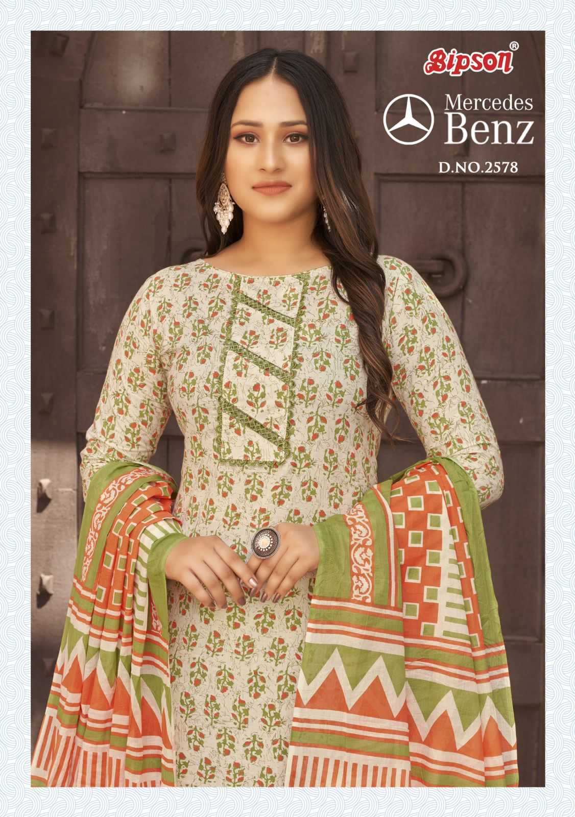 bipson mercedes benz 2578 cotton casual wear unstitch salwar kameez