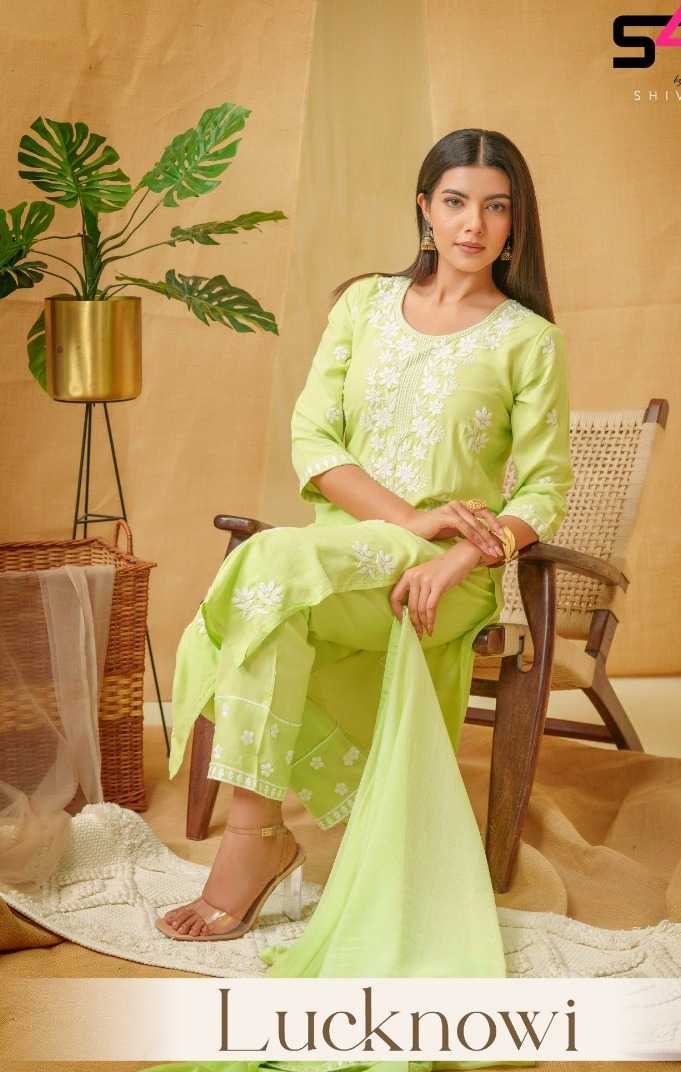 lucknowi by s4u exclusive embroided readymade salwar kameez