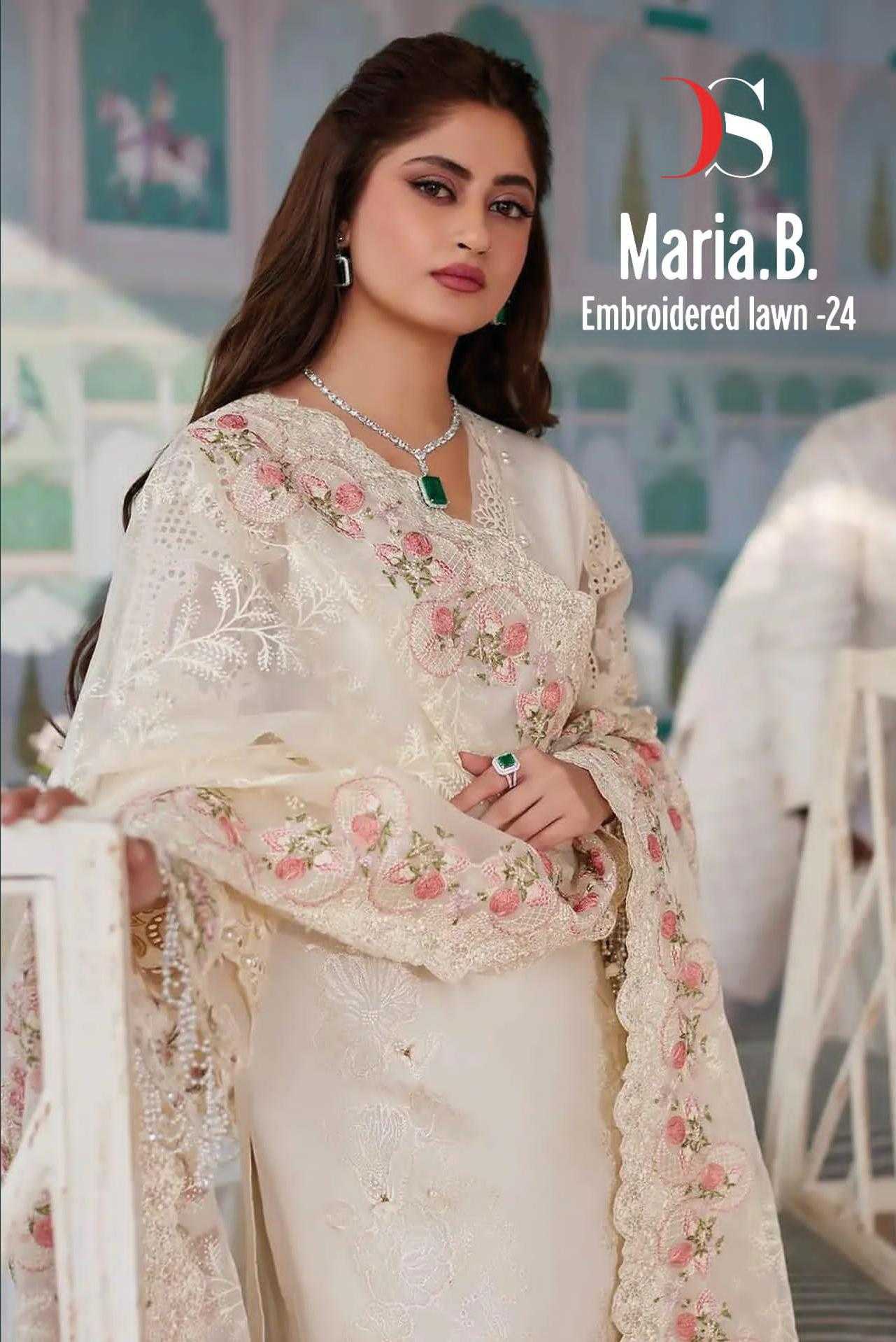 maria b embroidered lawn vol 24 by deepsy suit Pakistani style designer salwar kameez 