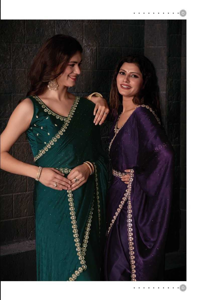 mehak 756a-756e latest party wear satin georgette with handwork saree wholesaler 