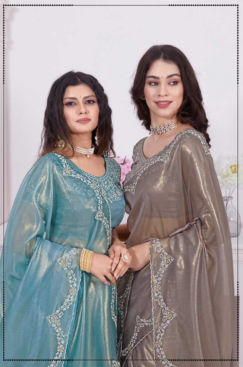 mehak 763a -763e latest designer net fabric with handwork saree wholesaler