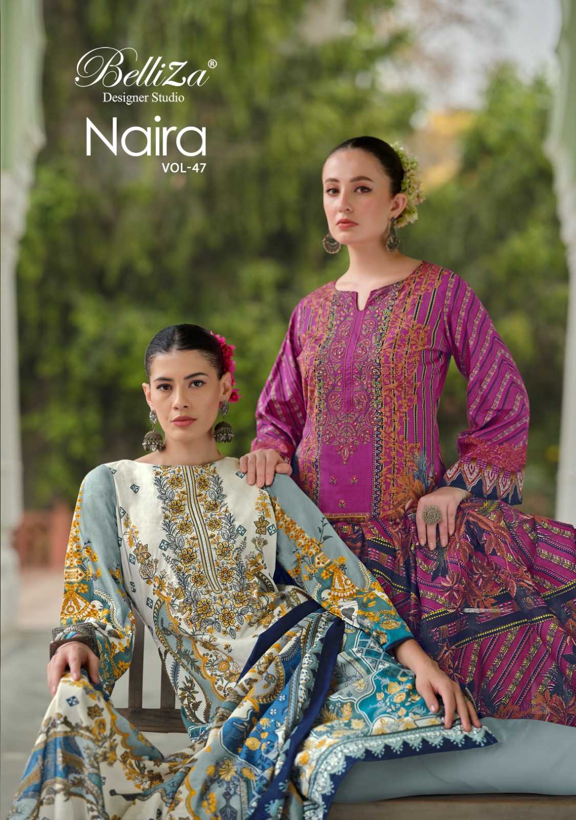 Naira vol 47 by belliza regular wear mul mul unstitch pakistani salwar kameez