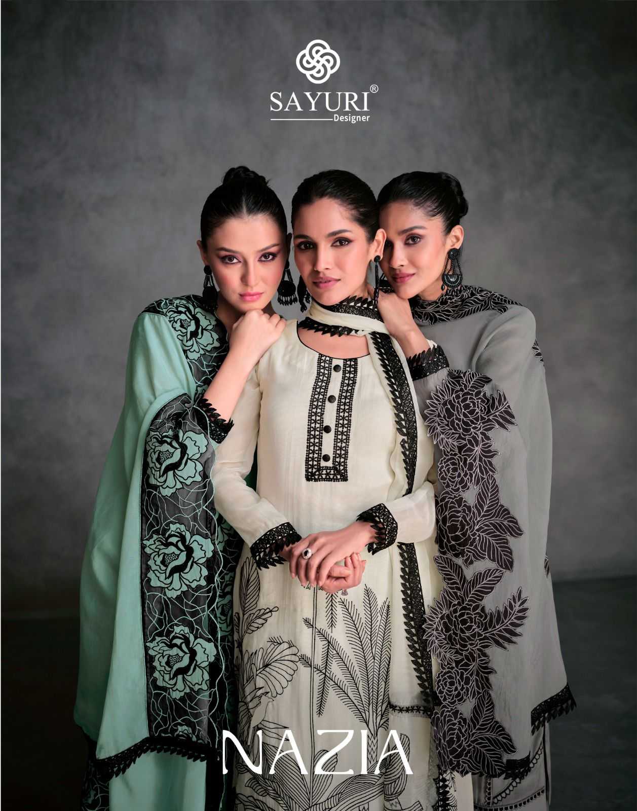 sayuri designer nazia organza fancy wear readymade salwar suit 