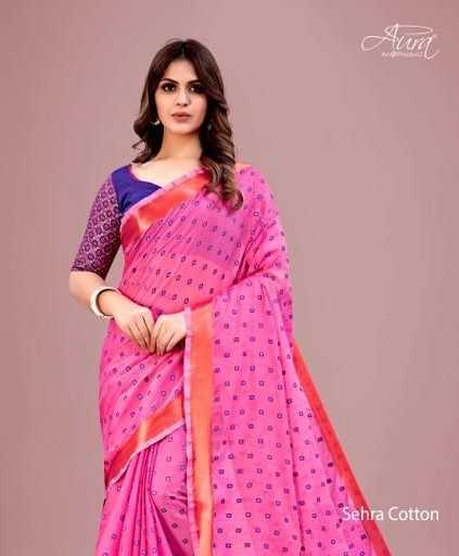 aura sehra cotton soft cotton summer wear sarees wholesaler
