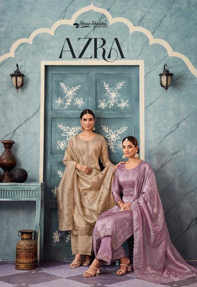 shree shalika fashion azra designer wear unstitch organza salwar kameez 
