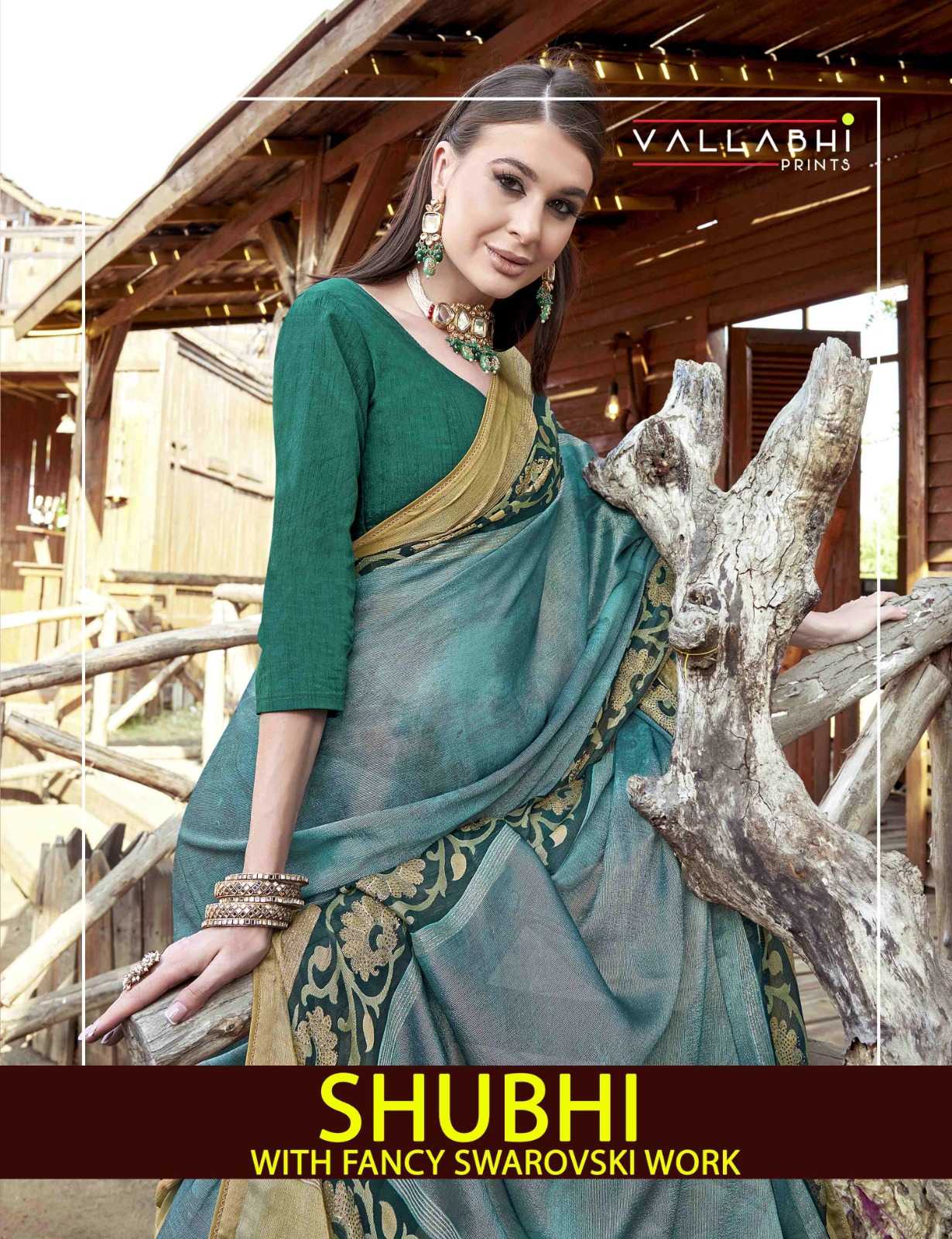 vallabhi prints shubhi brasso classy wear saree collection 