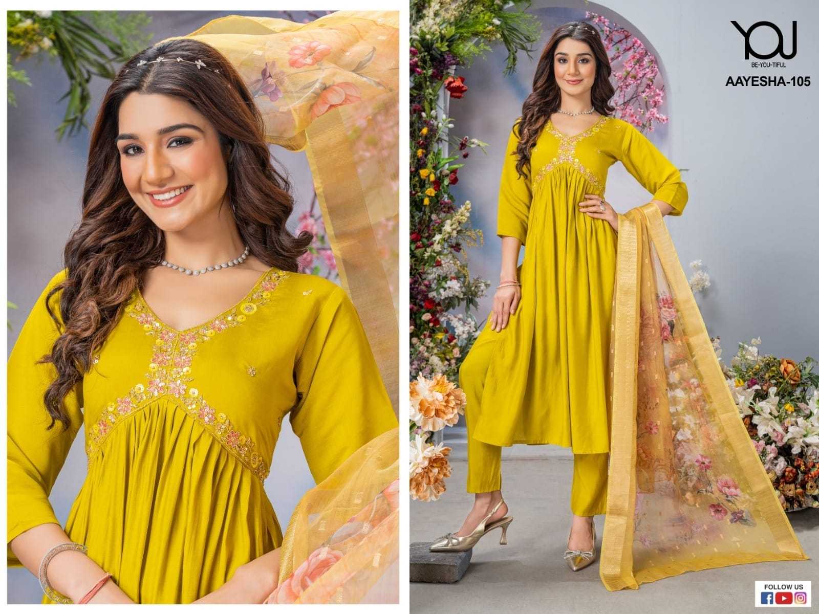 aayesha by wanna launch stylish readymade aliya cut roman silk salwar kameez