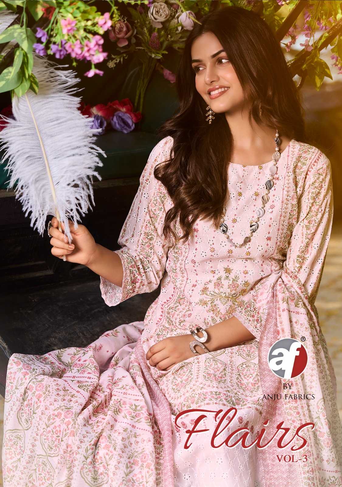 anju fab flairs vol 3 full stitch cotton schiffli pakistani prints stylish salwar suit