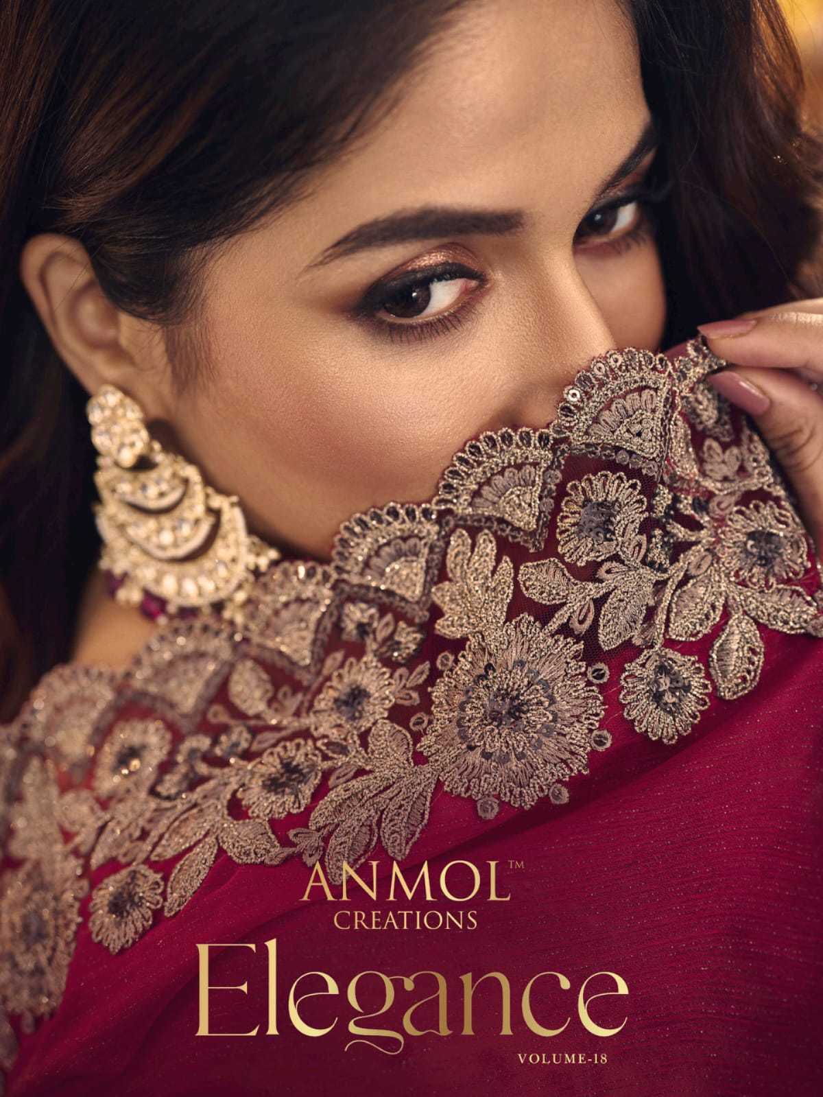 anmol creation elegance vol 18 13001-13014 wedding designer saree exporter