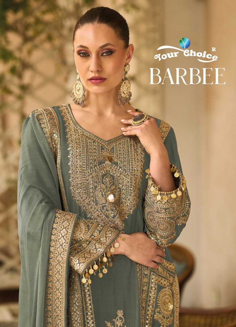 barbee by your choice hit design chinon indian pakistani readymade salwar suit