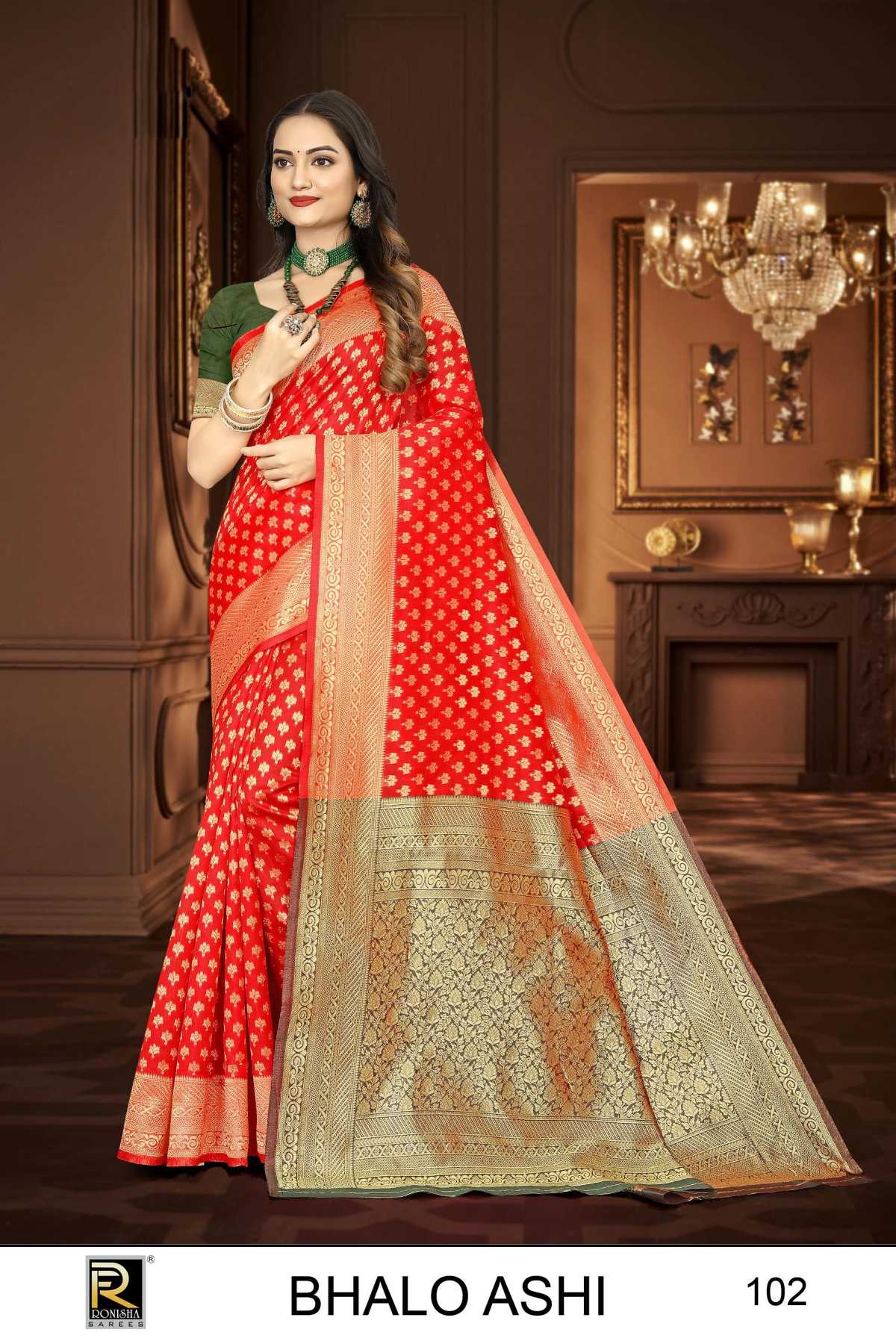 RANJNA SAREE BHALOASHI BANARASI SILK PREMIUM FABRICS  EXCLUSIVE SAREE COLLECTION 