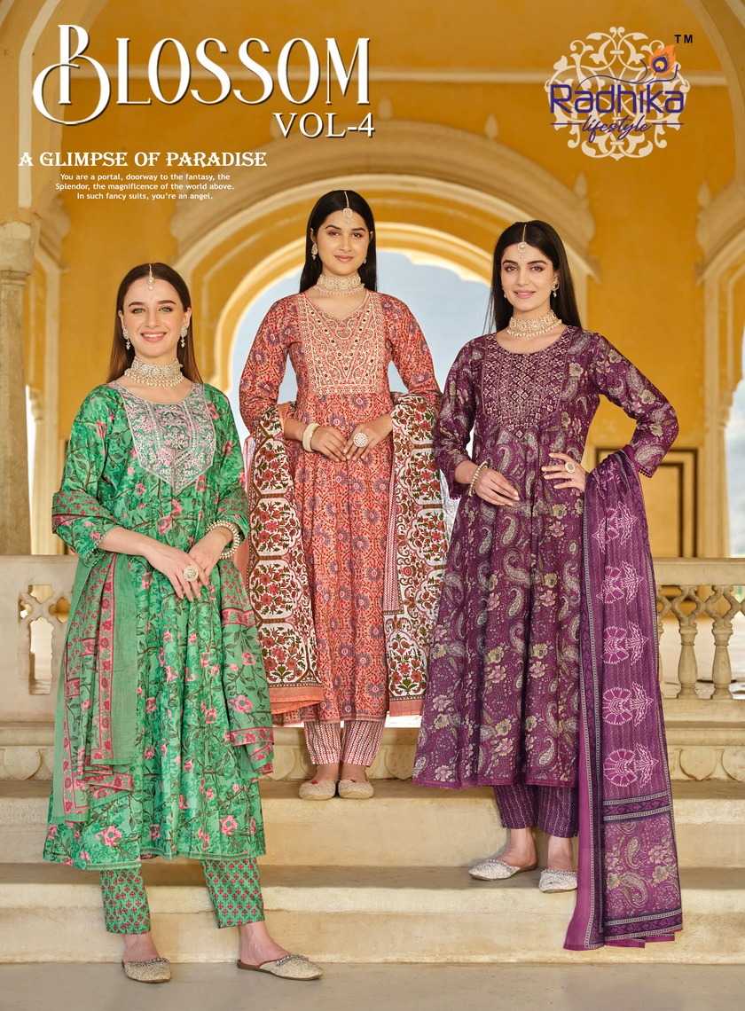 blossom vol 4 by radhika lifestyle latest fancy cotton readymade salwar kameez