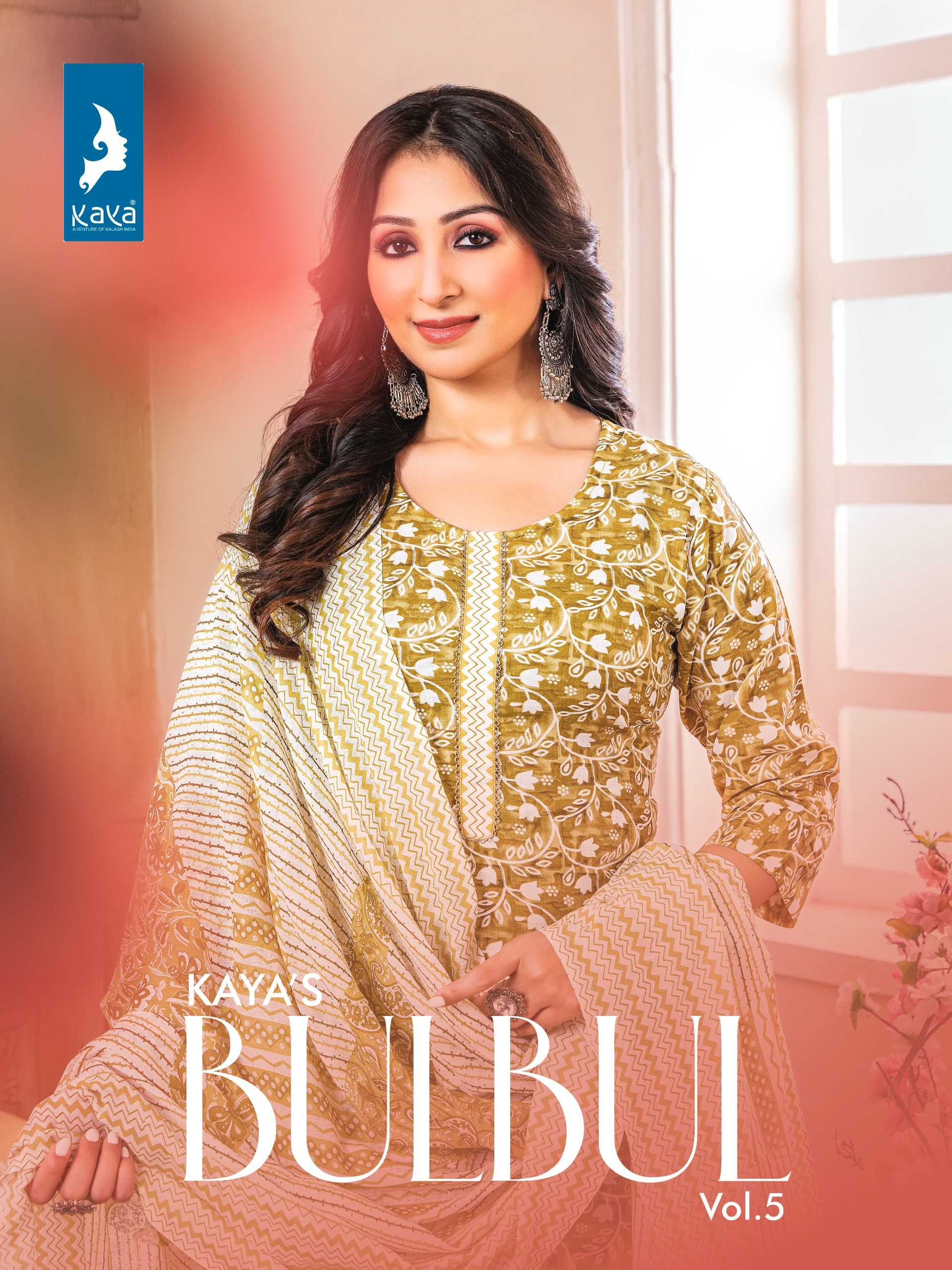 bulbul vol 5 kaya 501-508 fancy rayon print amazing design big size fully stitch salwar suit 