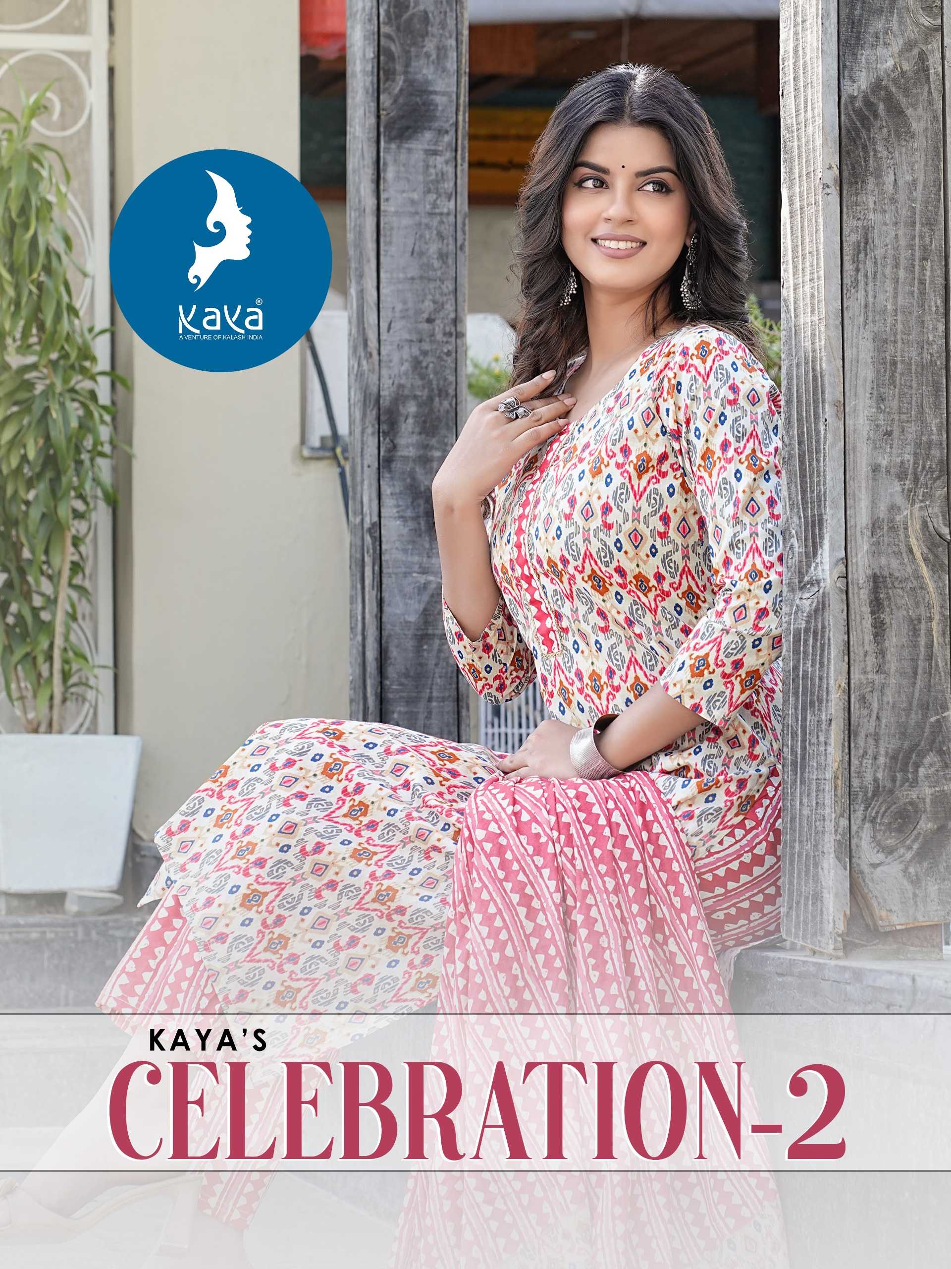 celebration vol 2 by kaya kurti trendy full stitch cotton printed salwar kameez