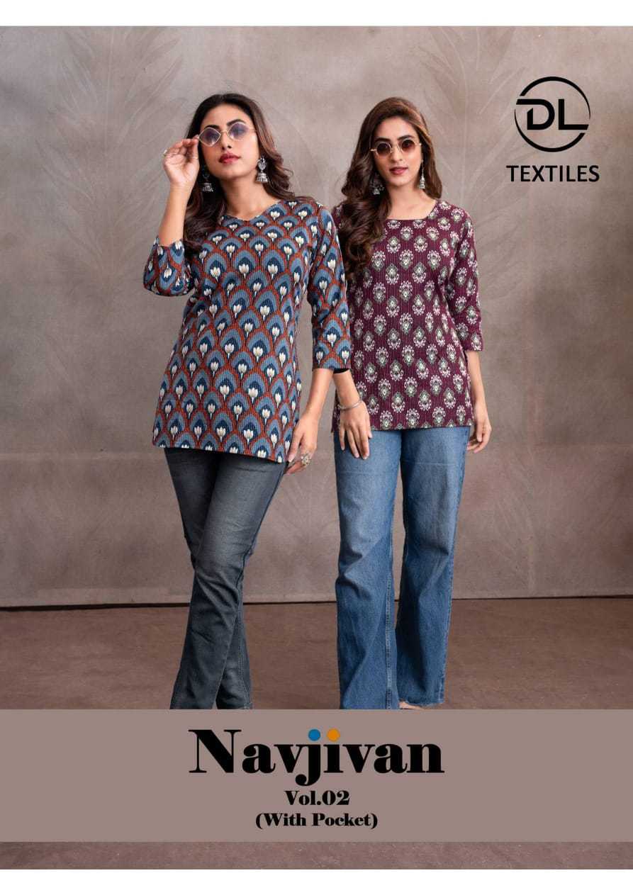 dl textiles presents navjivan vol 2 new design cotton full stitch comfortable short top 